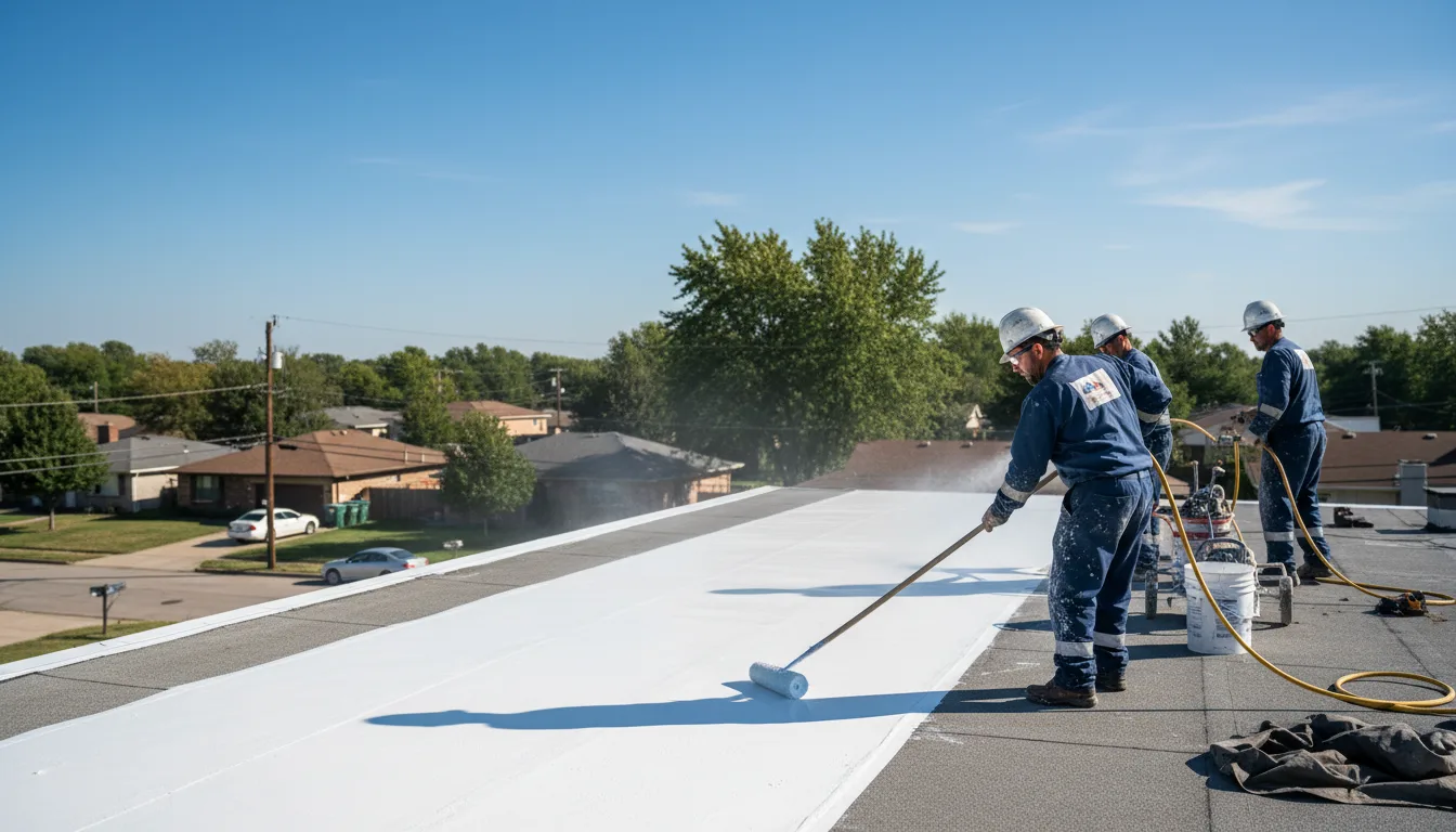 Commercial roof coating in Odell, IL near me